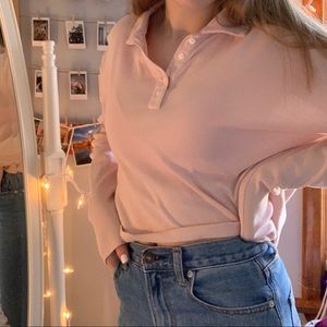 brandy melville (lookalike) pink long sleeve shirt